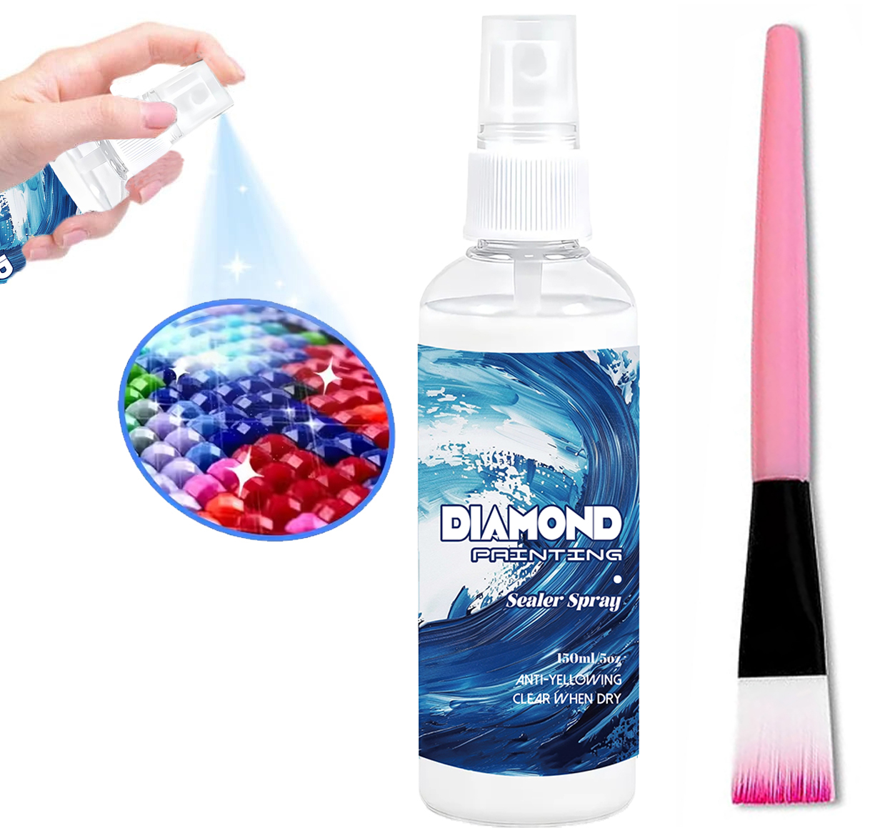 150ml Diamond Painting Sealant - đánh giá và giá Resin Art Work