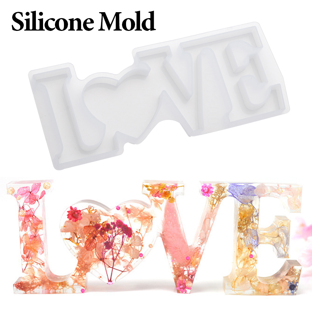 2021 Hot Họ/Nhà/LOVE Silicone  - đánh giá và giá Resin Art Alphabet