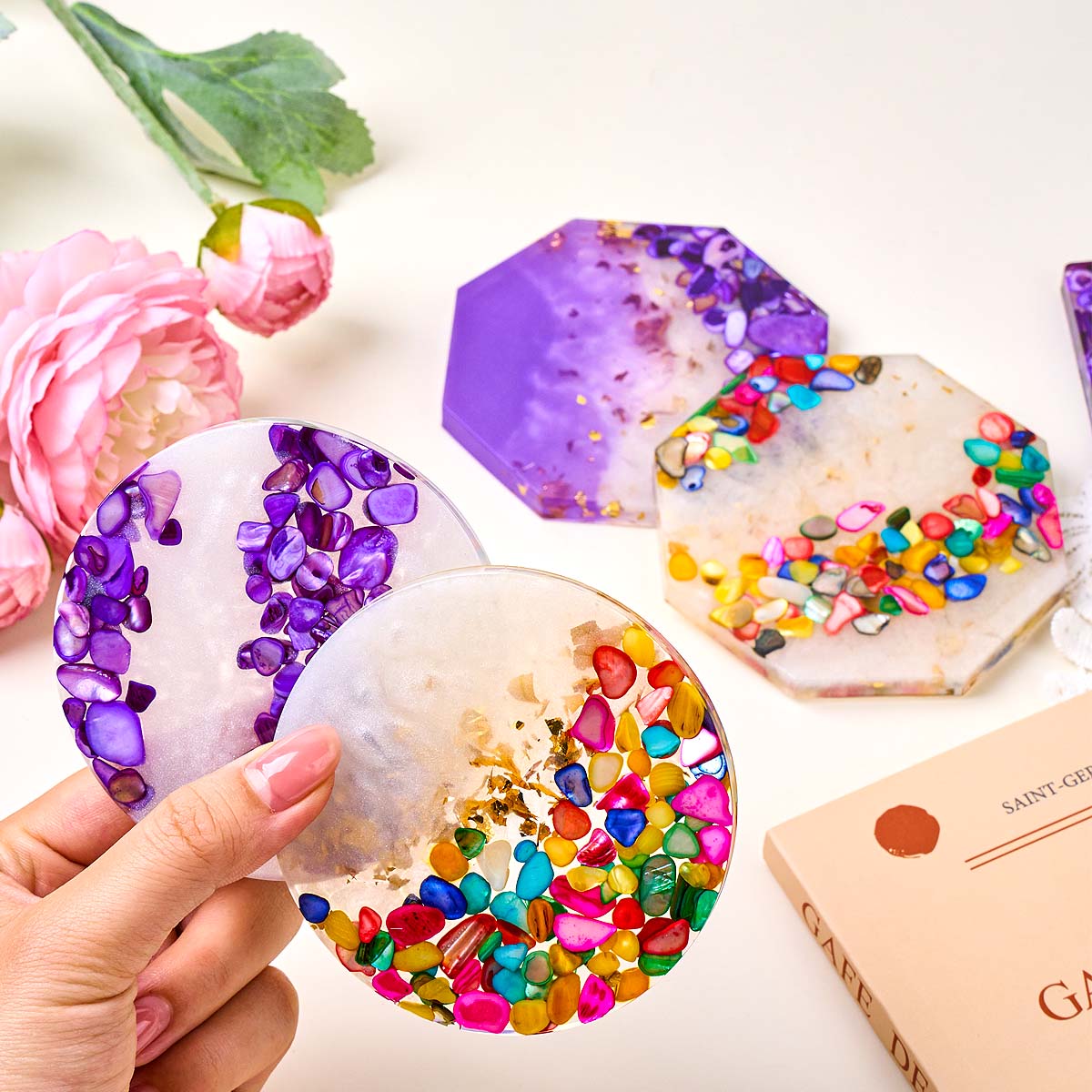 Epoxy Resin Coaster Making Kit - đánh giá và giá Resin Art Equipment