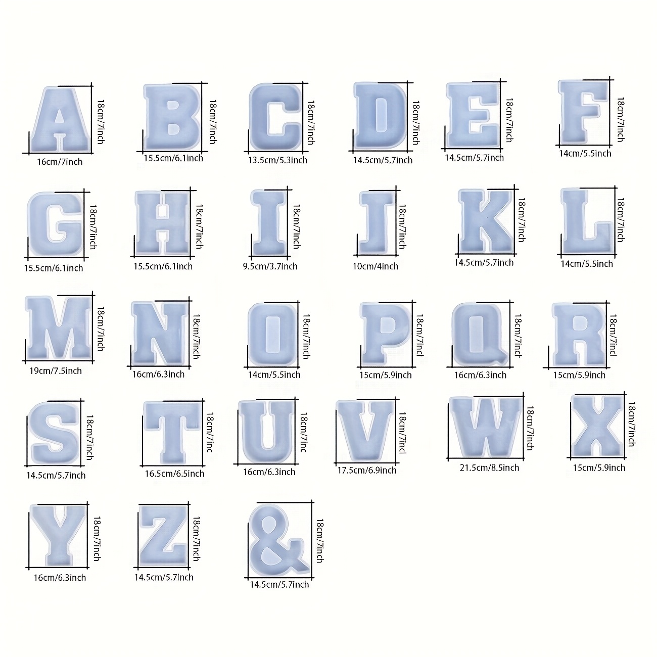 7-Inch Large Letter Resin Mold - đánh giá và giá Resin Art Alphabet